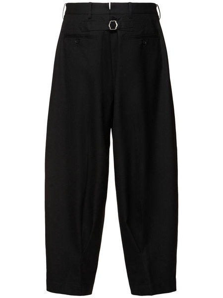 Wide leg wool pants