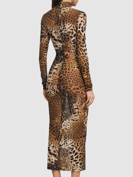 Jaguar printed tulle dress