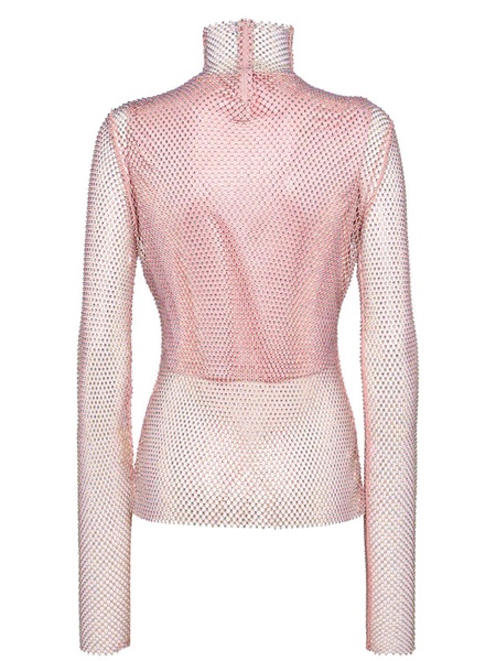 Valdai embellished mesh top