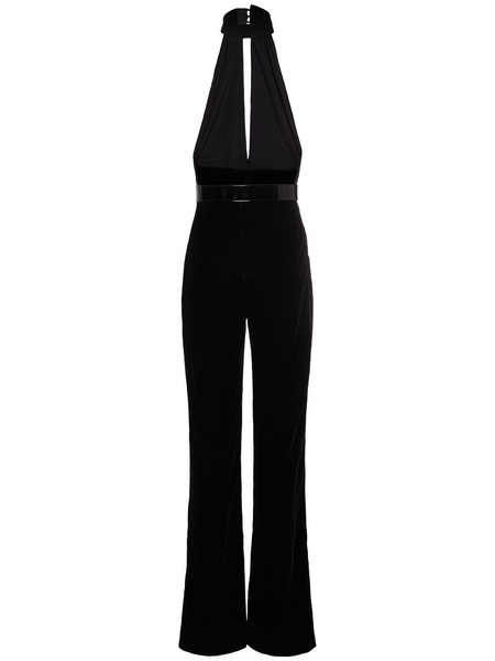 Stretch velvet jumpsuit