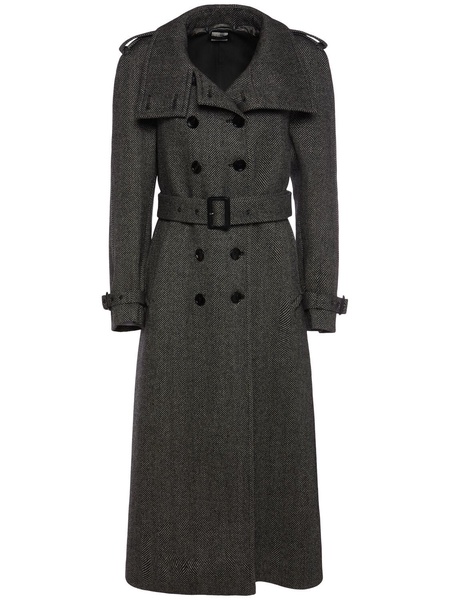 Wool herringbone coat