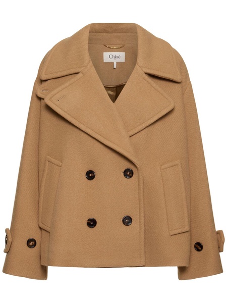 Iconic soft wool blend short coat