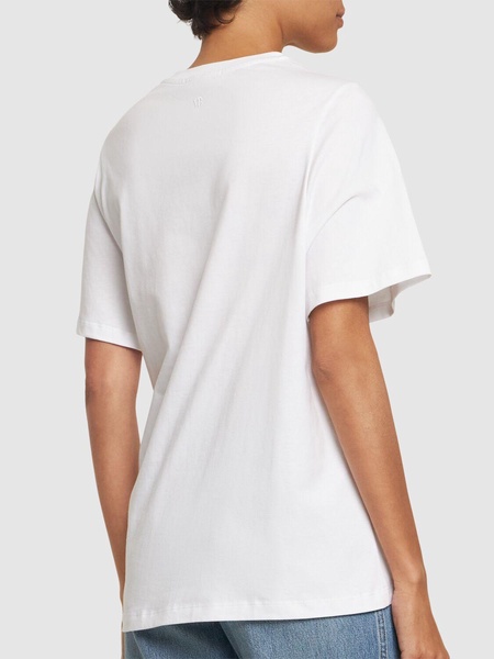 Organic cotton jersey t-shirt w/twist