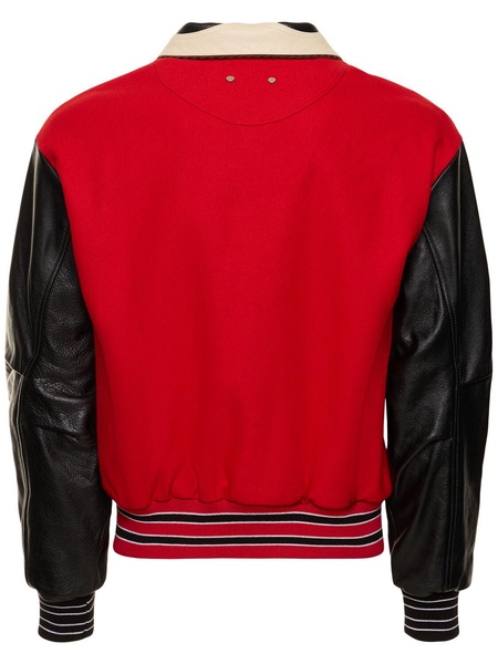 Robyn wool & leather varsity jacket