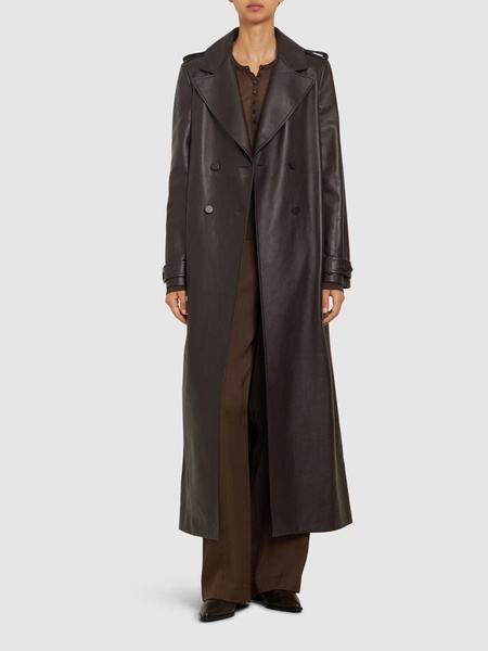 Houstt leather long coat