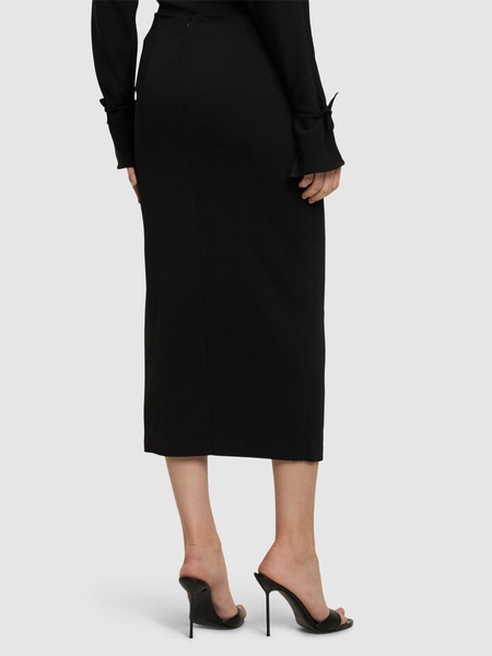 Technical split midi skirt