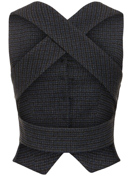 Houndstooth tech vest