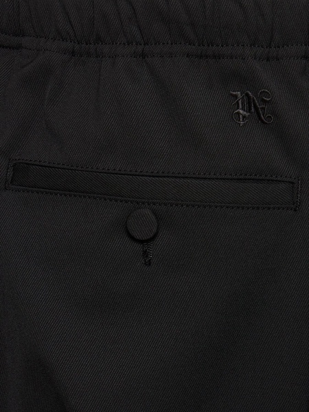 Monogram wool blend pants