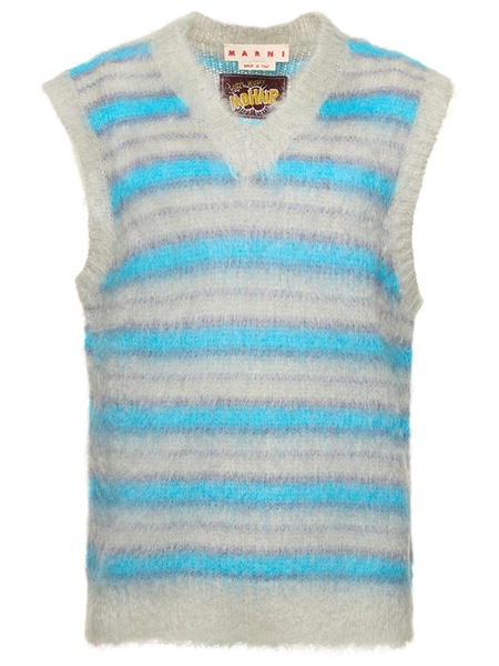 Iconic brushed mohair blend knit vest