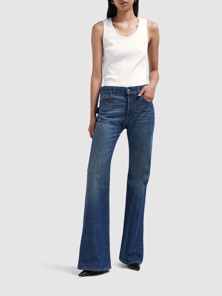 Flared denim jeans