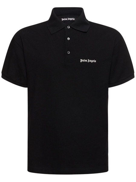 Logo embroidered cotton polo