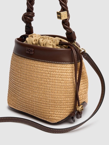 Bou Bucket raffia effect bag