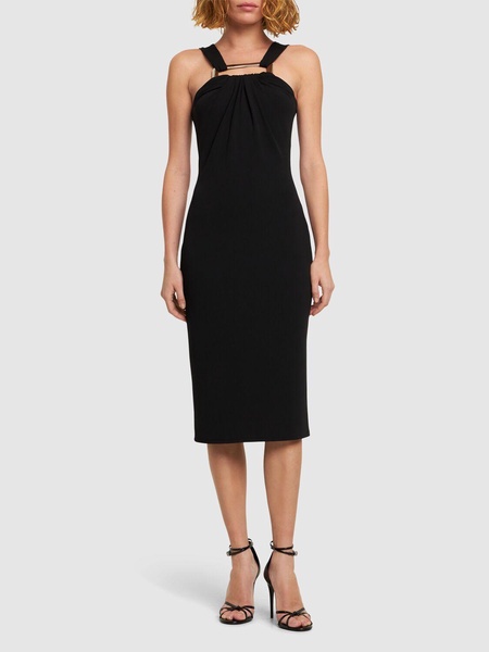 Matte viscose jersey midi dress