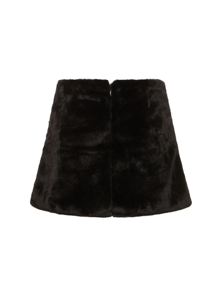 Plush mini skirt