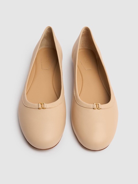 10mm Marcie leather ballerina flats