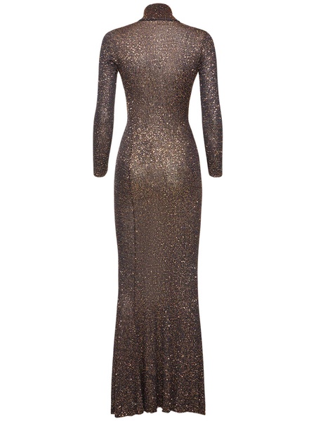 Shiny viscose effect maxi dress