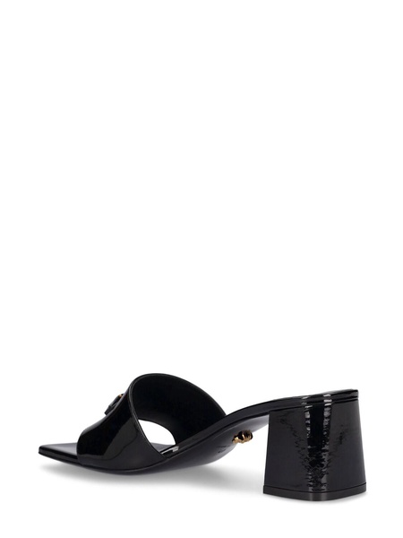 55mm Patent leather mules