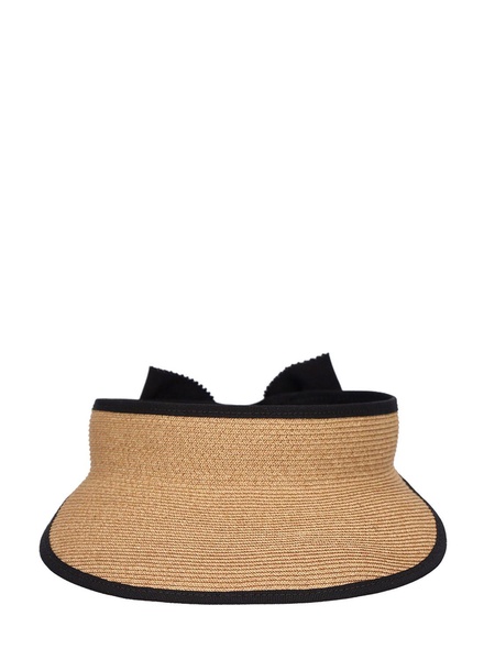 Broche Vivier buckle straw-effect visor