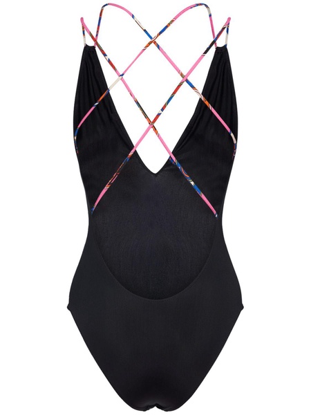 Lycra cross-back one piece swimsuit