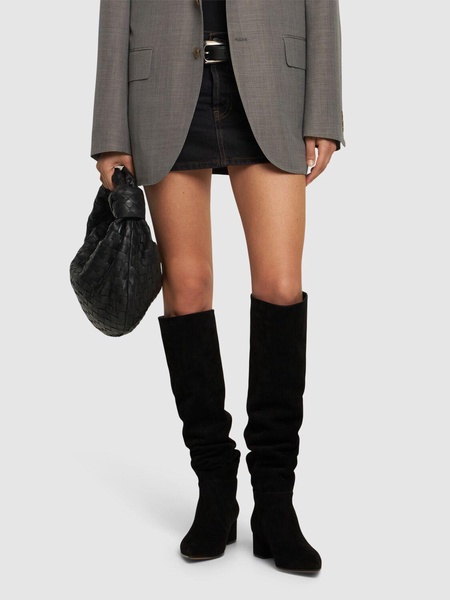 45mm Suede over-the-knee boots