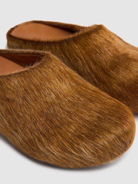 Fussbett pony skin mules