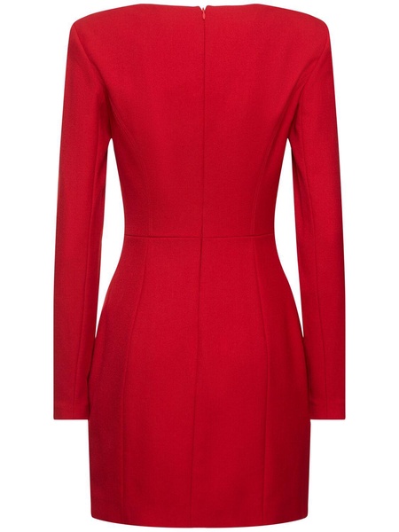 Tailored wool blend mini dress