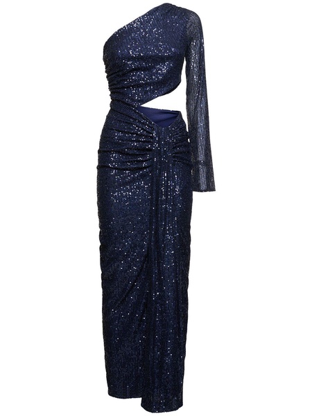 Midnights sequined one sleeve maxi dress