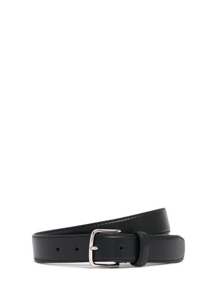 3cm Classic smooth leather belt