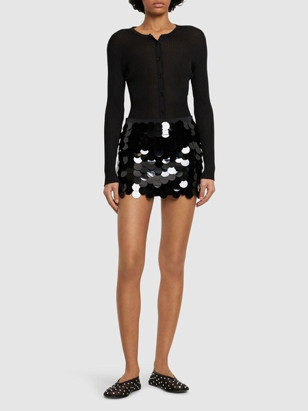 Haile sequined mid rise mini skirt