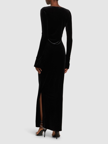 Solaria velvet midi dress