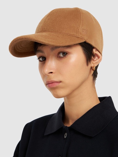 Lined wool baseball cap