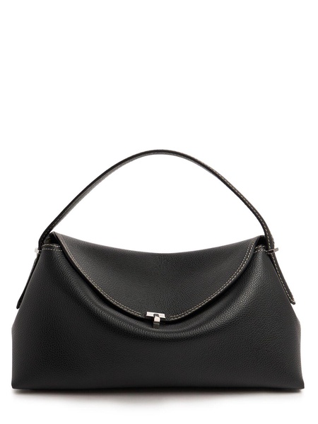 T-Lock pebble leather top handle bag