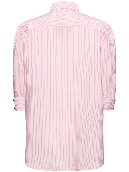 Striped poplin shirt