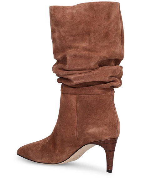 60mm Suede slouchy boots