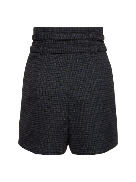 Houndstooth tech high rise shorts