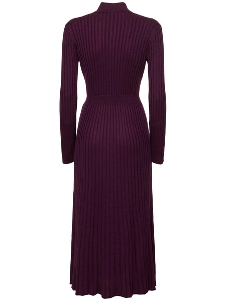 Ardor rib knit polo midi dress