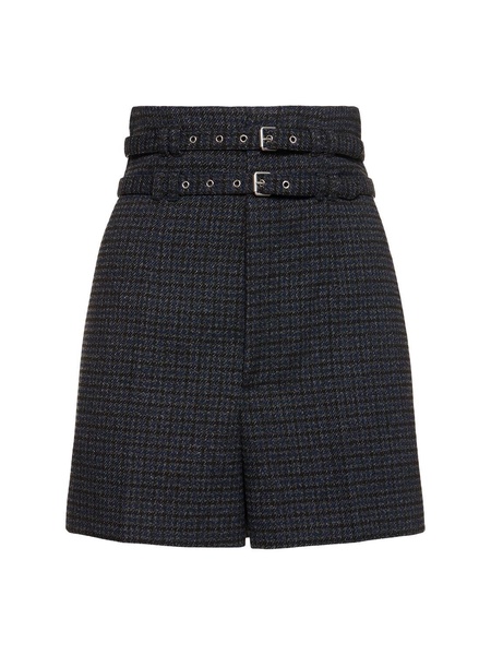 Houndstooth tech high rise shorts