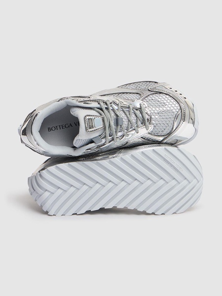 Orbit tech & metallic mesh sneakers