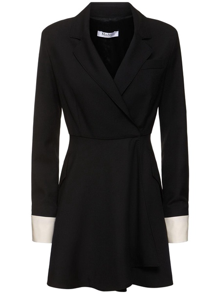 Sella wool gabardine mini dress