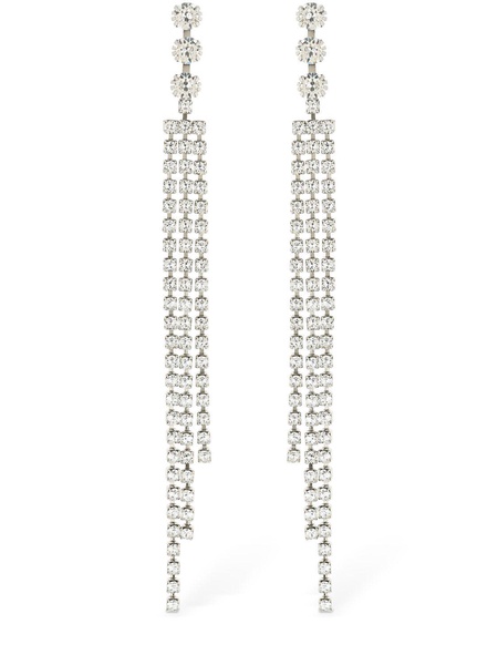 Melting crystal drop earrings