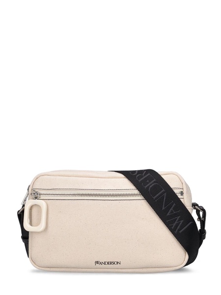 Anchor logo canvas crossbody bag