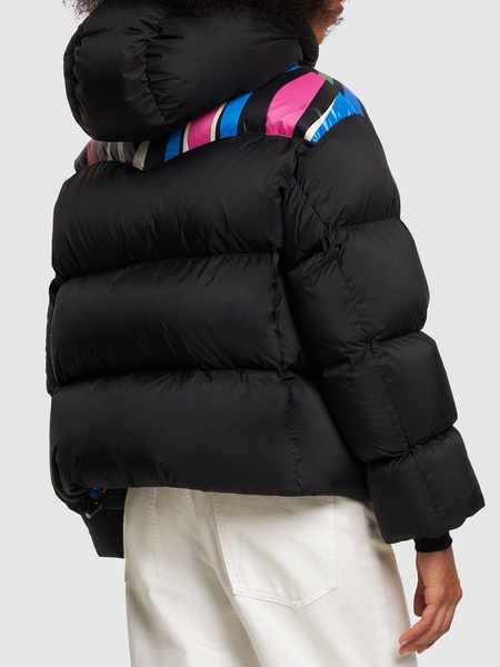 Tech oversize hood puffer ski jacket