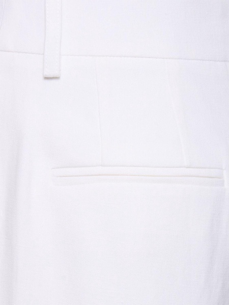 Linen mid rise wide pants