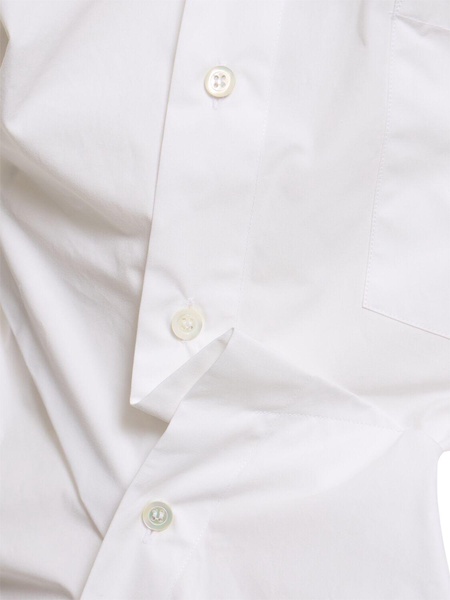 Crinkled cotton poplin shirt