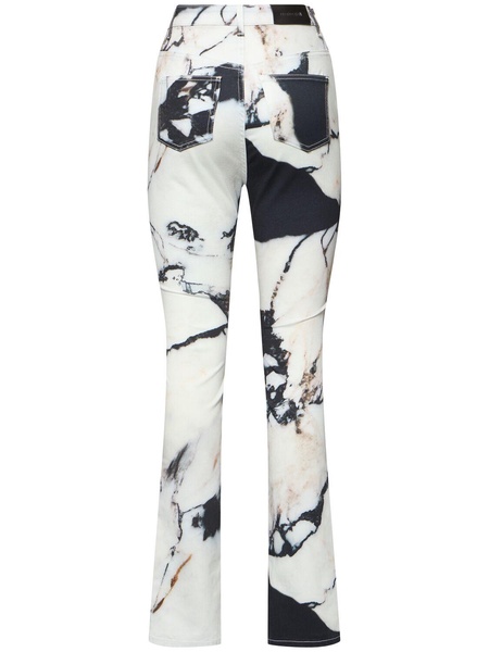 Marmo printed high rise straight jeans