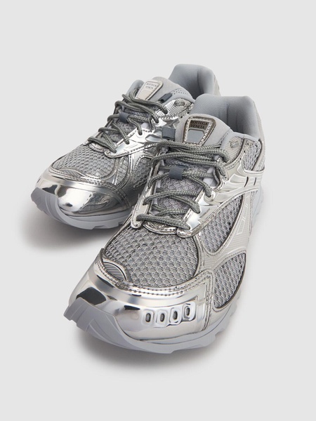 Orbit tech & metallic mesh sneakers