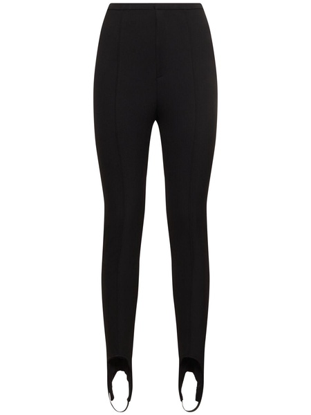 Stretch jersey skinny pants w/ stirrups