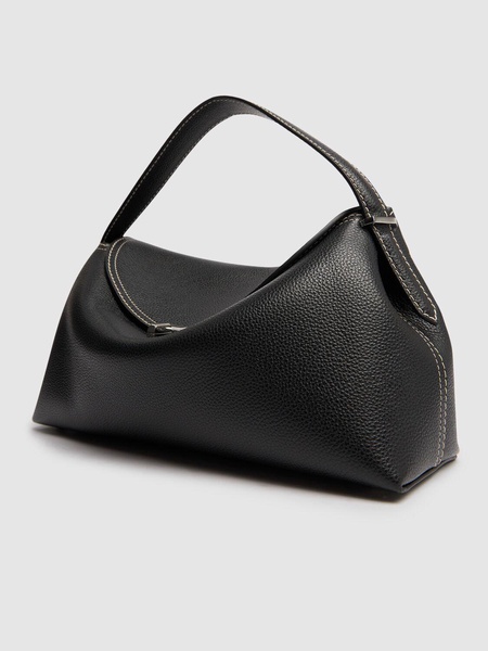 T-Lock pebble leather top handle bag