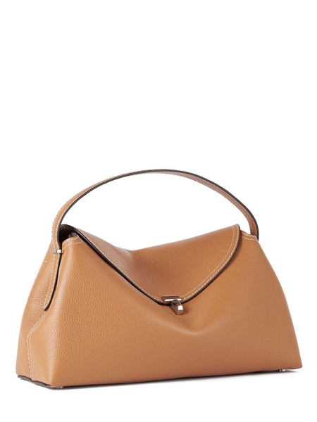 T-Lock grain leather top handle bag