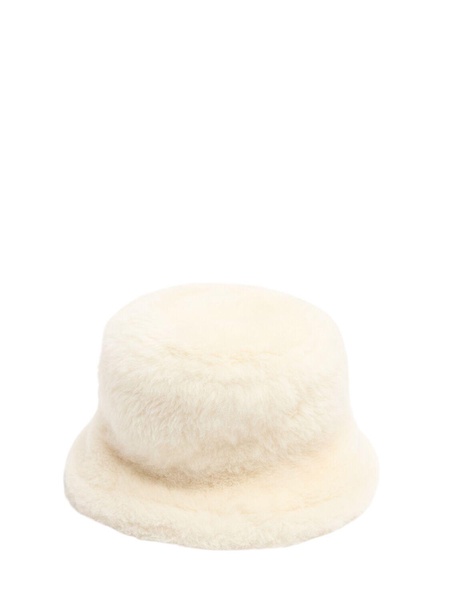 Reversible shearling bucket hat